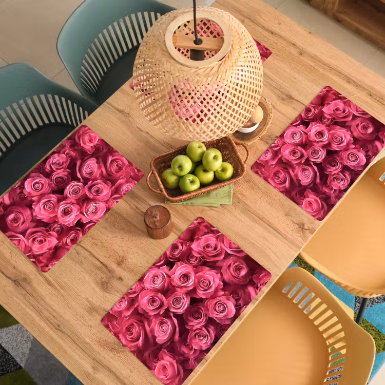 Placemat - 6 stuks - Rozen - Pink - Bloem — 4