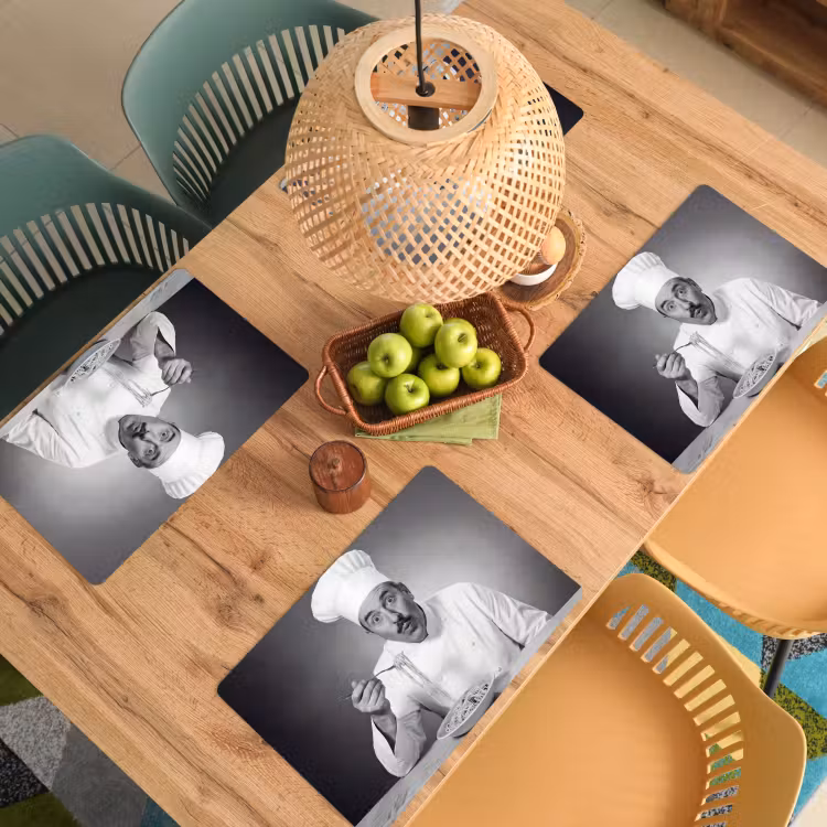 Placemat - 6 stuks - Chef - Spaghetti - Pasta — 4