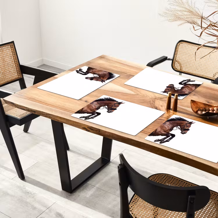 Placemat - 6 stuks - Paard - Springen - Modern — 3