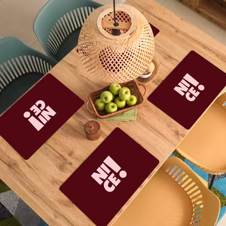 Placemat - 6 stuks - Nice - Uitroepteken - Rood — 4