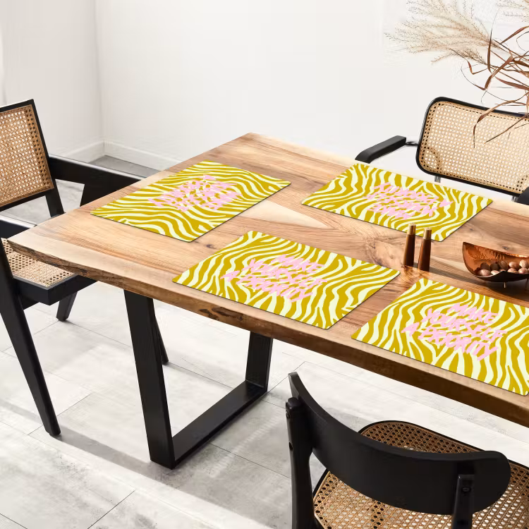 Placemat - 6 stuks - Zebraprint - Priority - Roze — 3