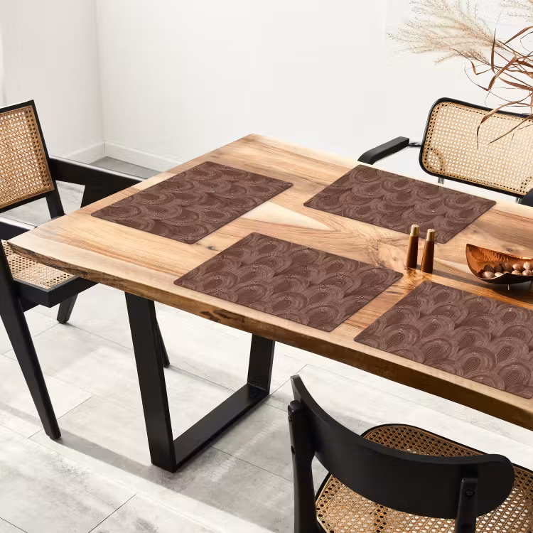 Placemat - 6 stuks - Ritmisch - Effect - Bruin — 3
