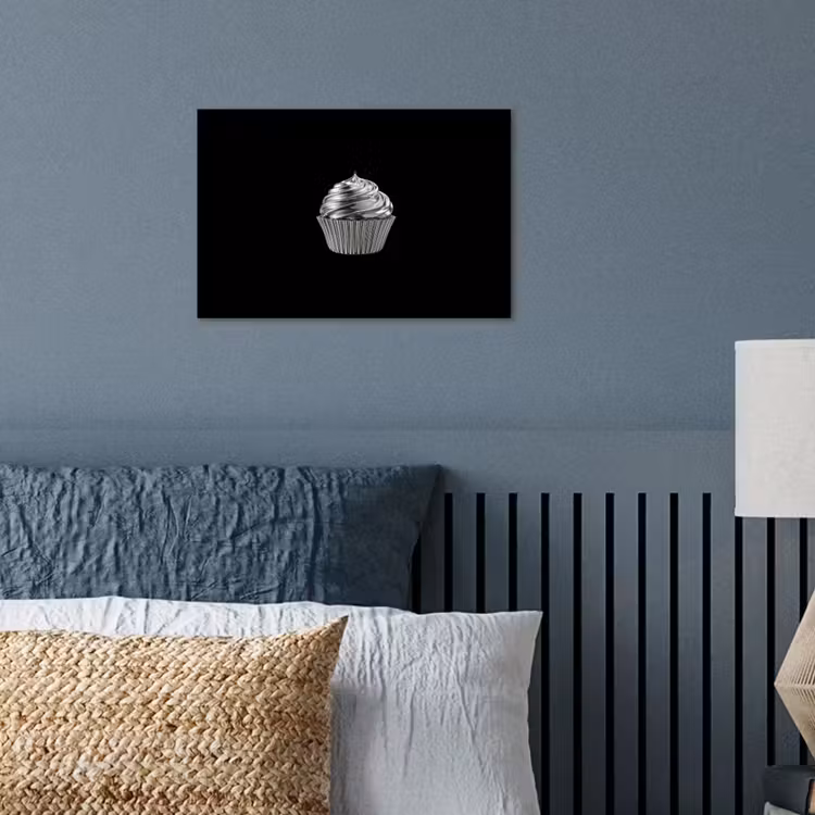 Poster - Cupcake - Luxueus - Zilver — 3