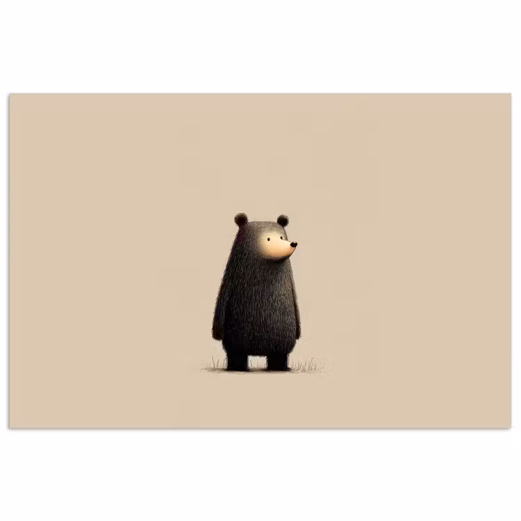 Poster - Beer - Donkerbruin - Minimalistisch — 1
