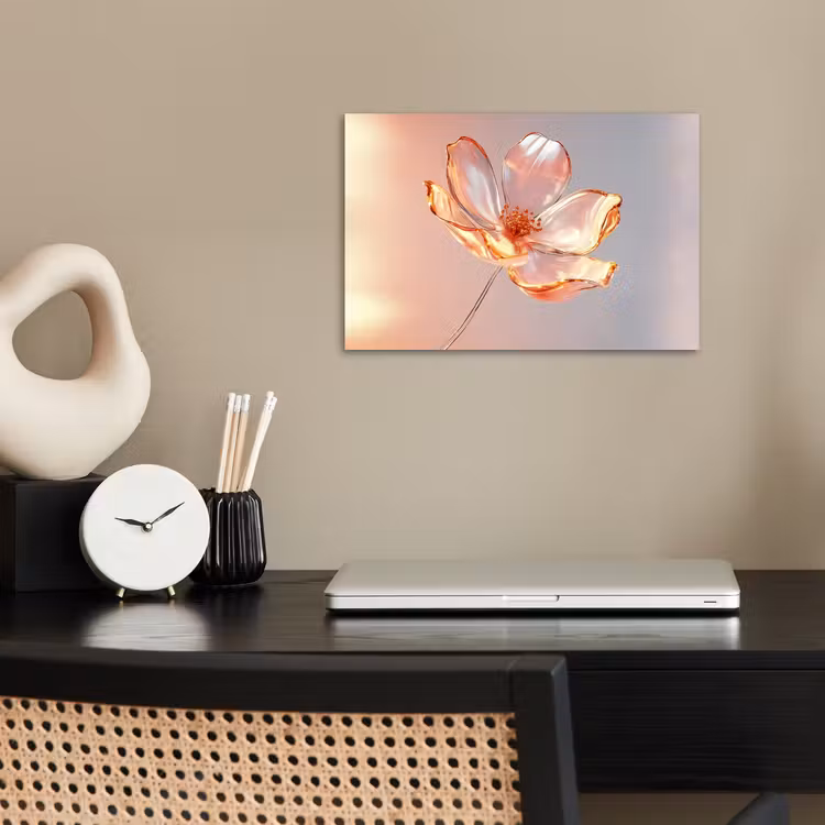 Poster - Glazen - Bloem - Roze — 2