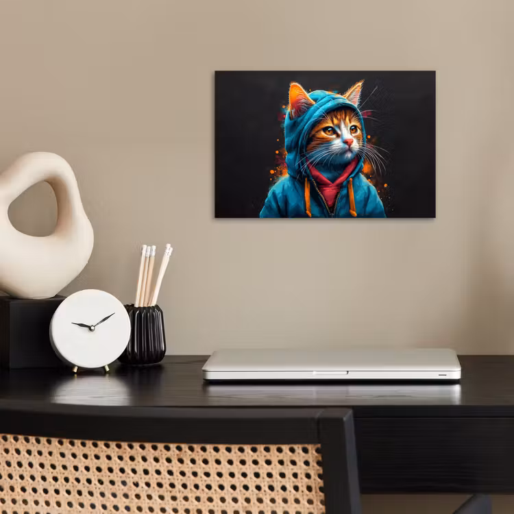 Poster - Graffiti - Kat - Zwart - Jas — 2