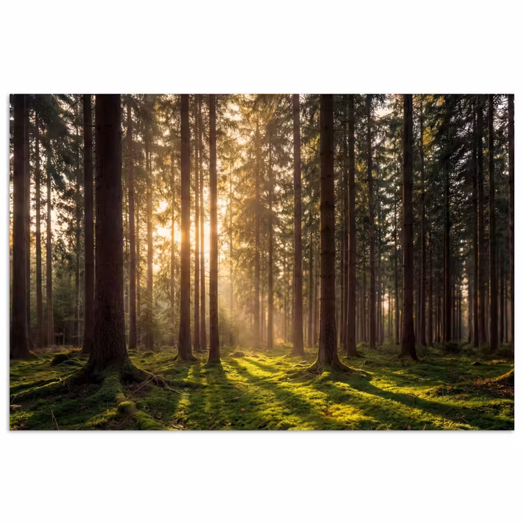 Poster - Bos - Gras - Zonlicht — 1