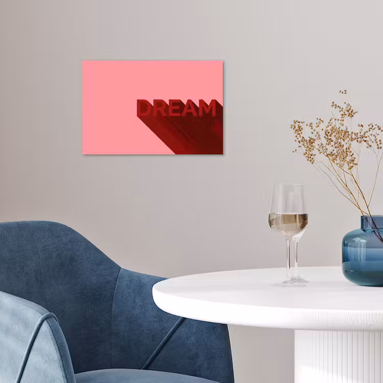 Poster - Dream - 3D - Rood - Roze — 4