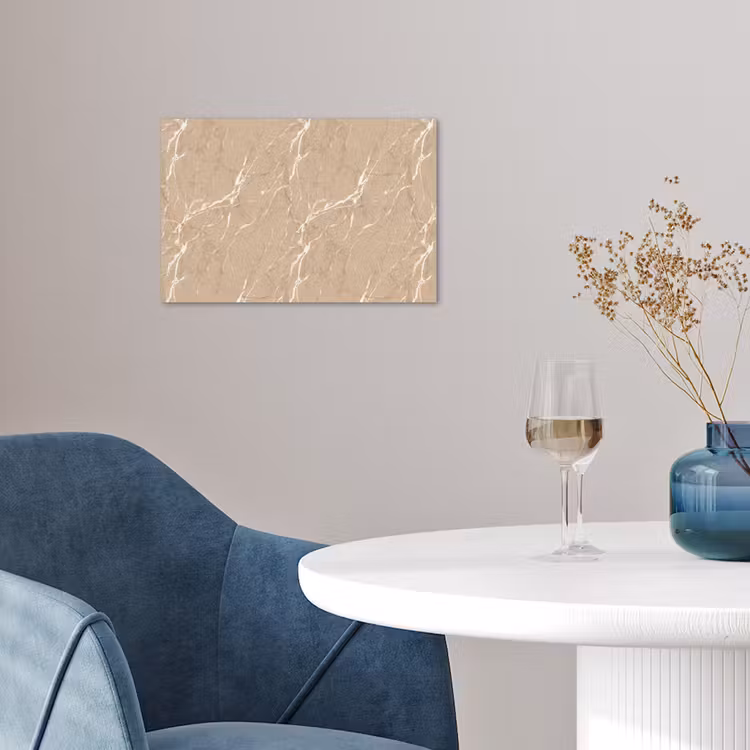Poster - Beige - Marmer - Organisch - Wit — 4