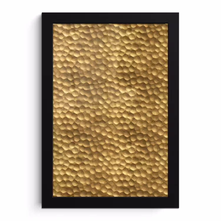 Poster met lijst - Metaal - Dynamisch - Goud — 1