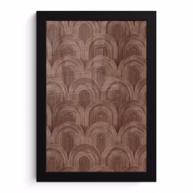 Poster met lijst - Ritmisch - Effect - Bruin — 1