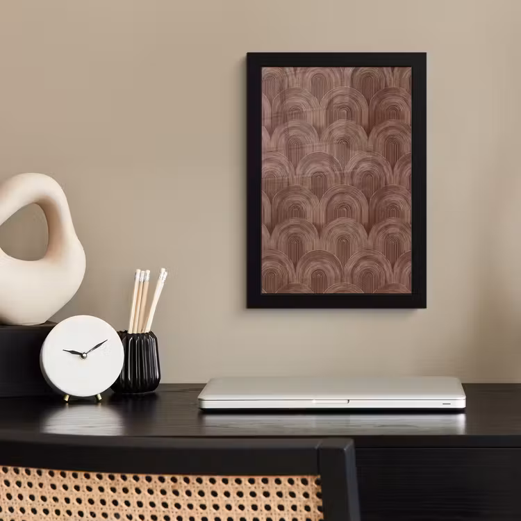 Poster met lijst - Ritmisch - Effect - Bruin — 3