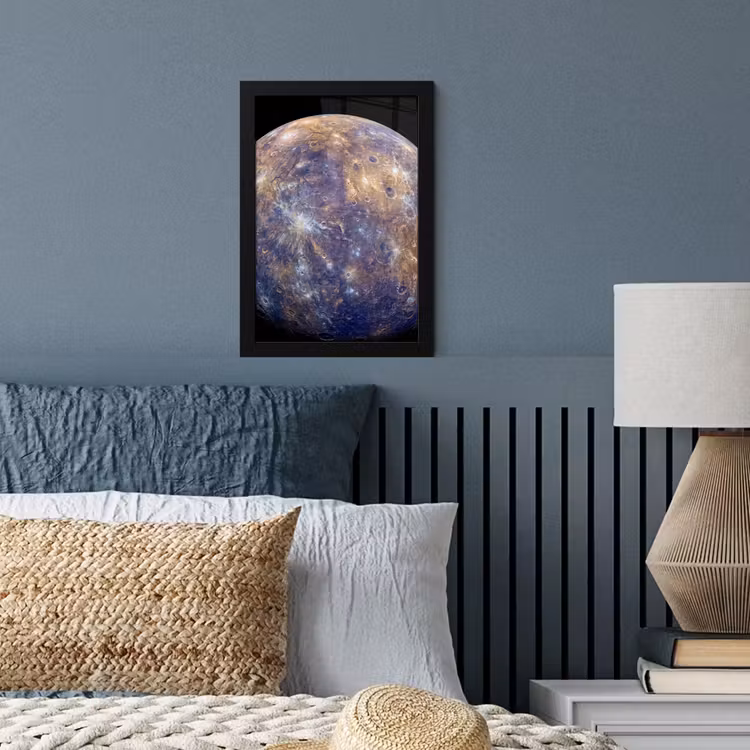 Poster met lijst - Planeet - Kraters - Ruimte — 4