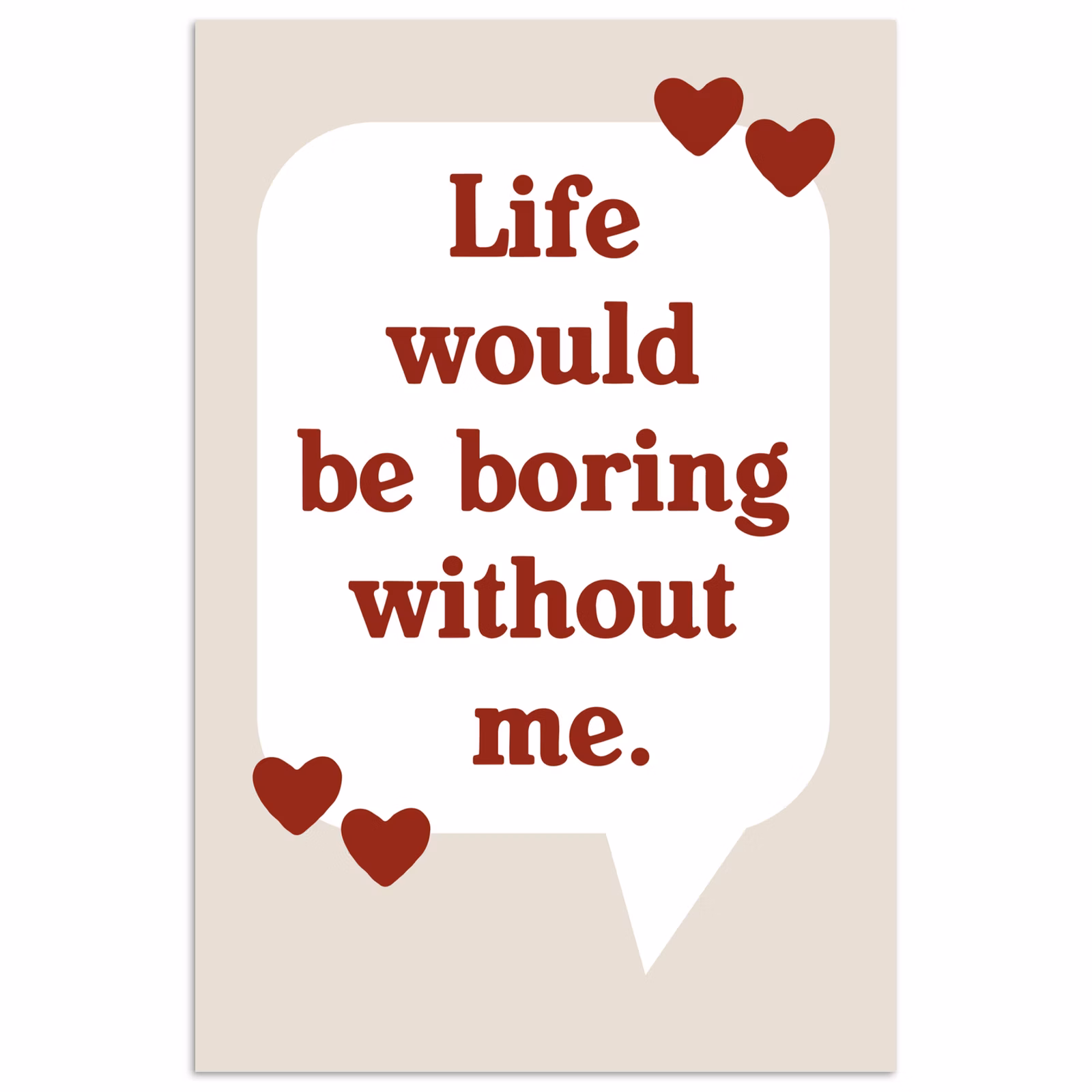 Poster - Quote - Tekstballon - Hartjes — 1