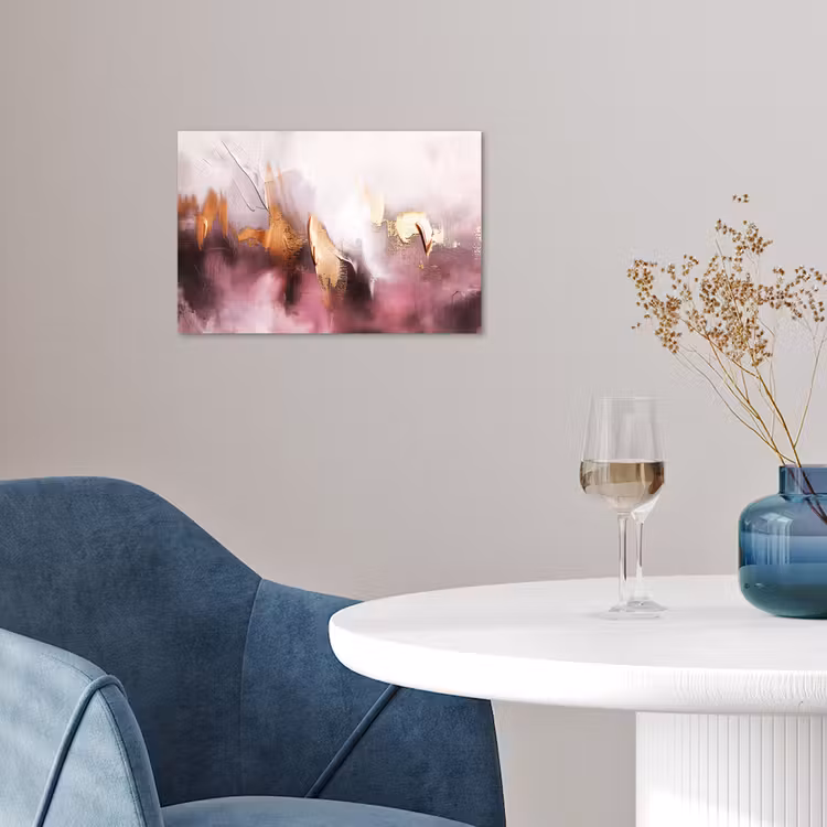 Poster - Watercolor - Goud - Roze - Abstract - Kunst — 4