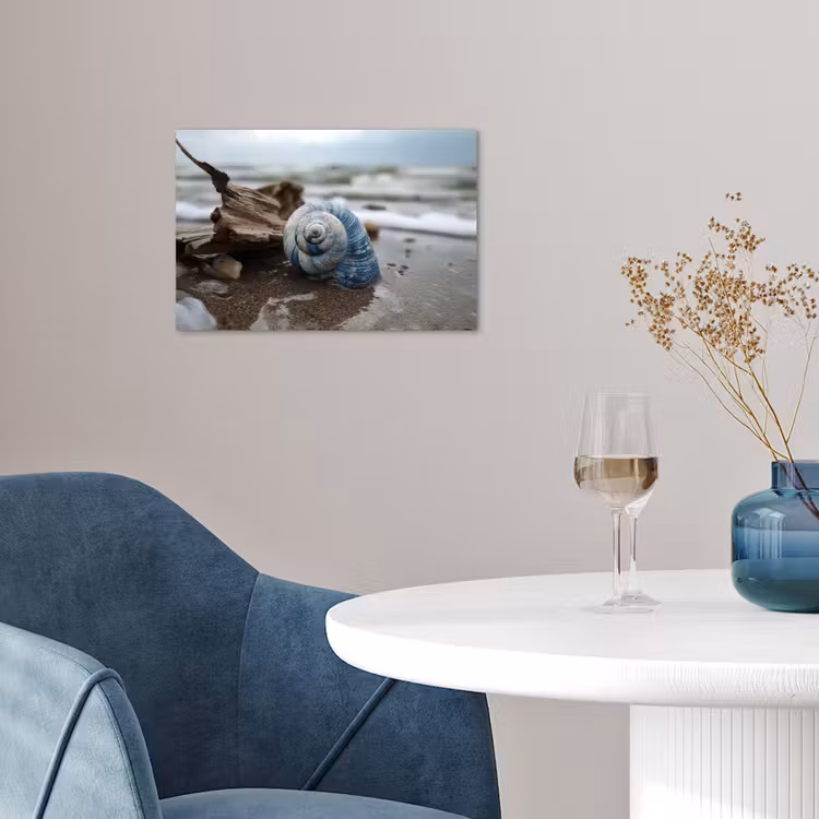 Poster - Schelp - Strand - Blauw - Zee — 4