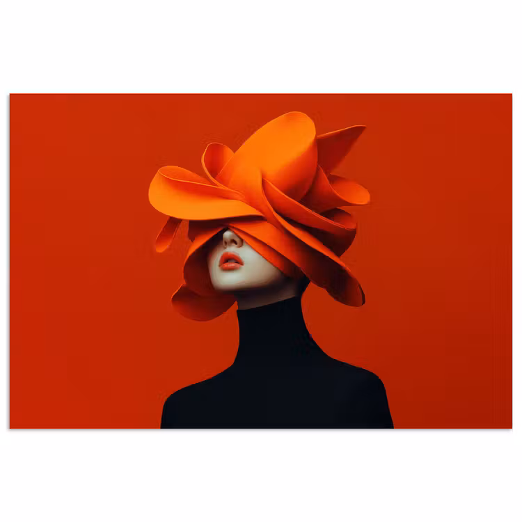 Poster - Oranje - Hoed - Vrouw — 1