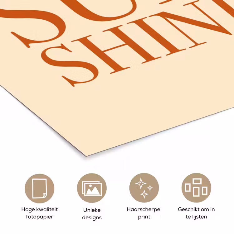 Poster - Oranje - Quote - Sun — 5