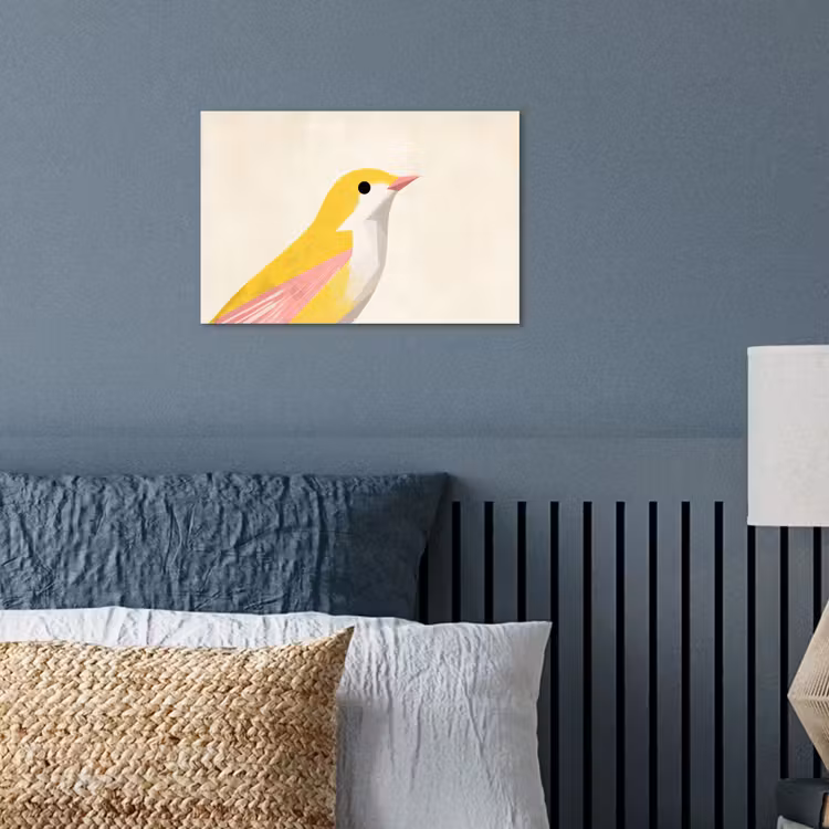 Poster - Vogel - Minimalistisch - Geel — 3