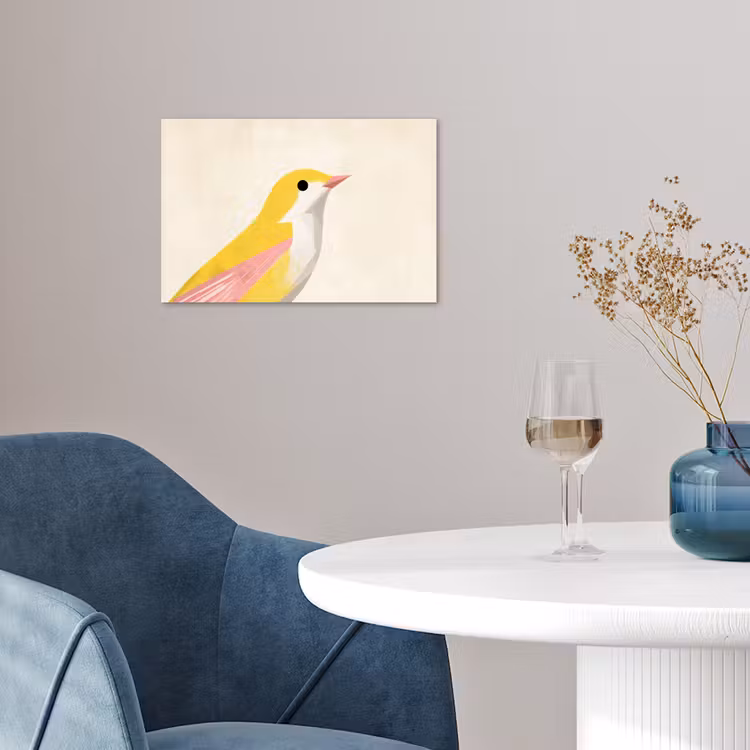 Poster - Vogel - Minimalistisch - Geel — 4