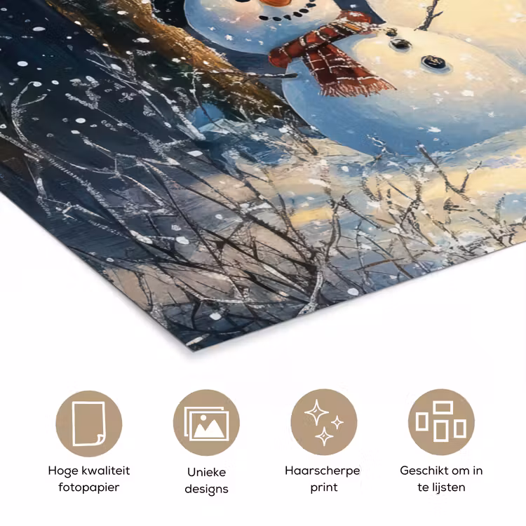 Poster - Sneeuwpop - Sneeuw - Winter - Bos — 5
