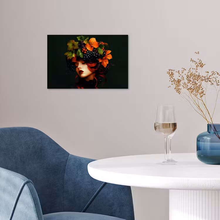 Poster - Vrouw - Rood - Groen - Druiven — 4