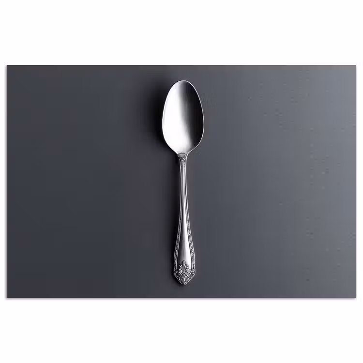 Poster - Zilver - Metaal - Lepel — 1