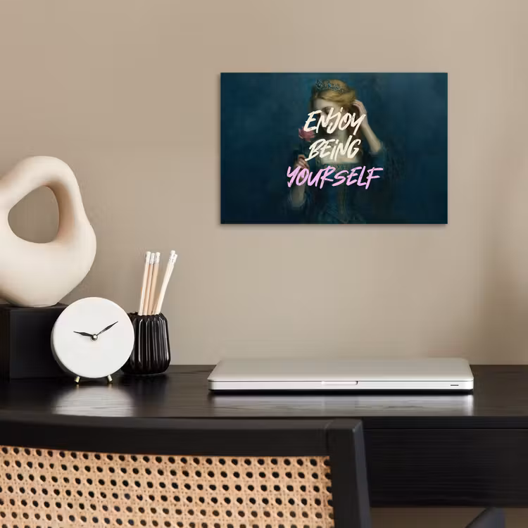 Poster - Vrouw - Roos - Quote — 2