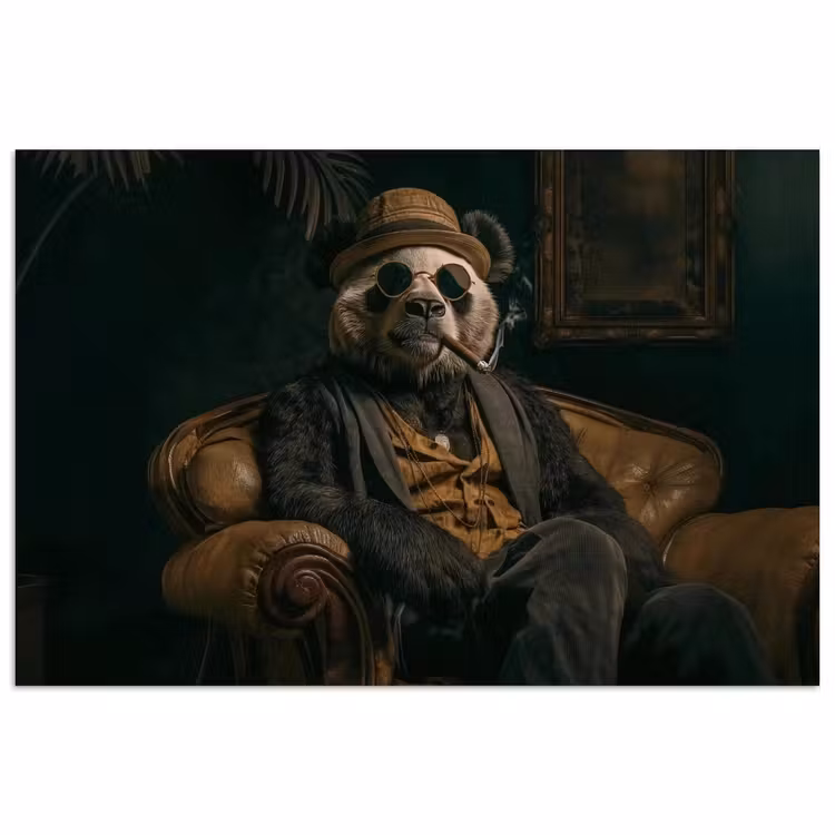 Poster - Panda - Hoed - Bril - Pak — 1