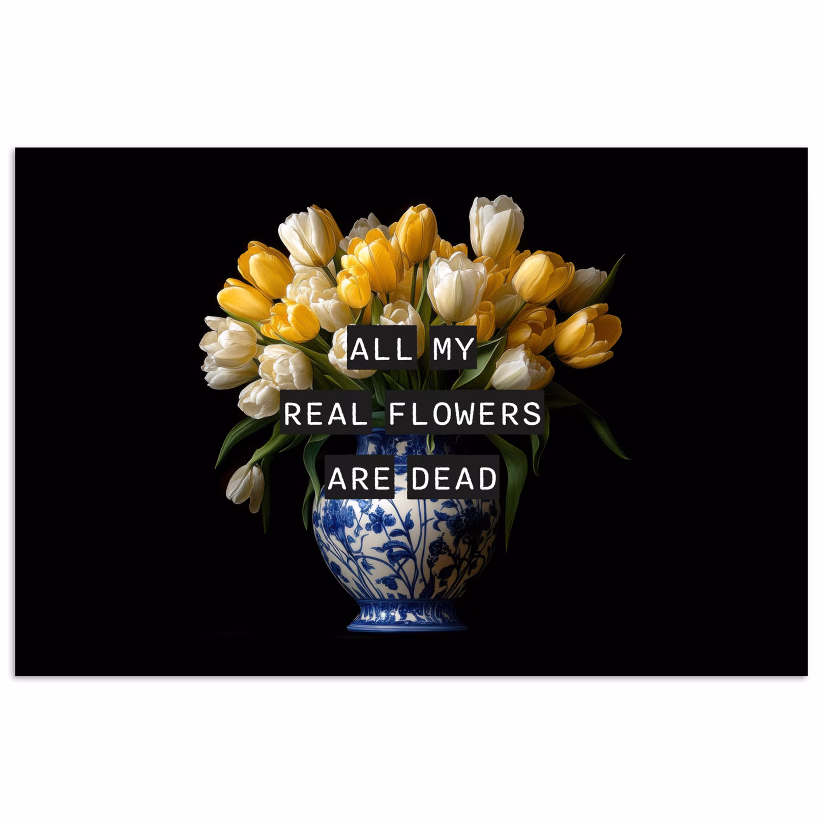 Poster - Quotes - Bloem - Tulp - Geel — 1