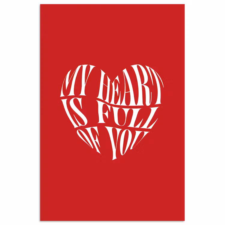 Poster - Rood - Hart- Tekst - Valentijn — 1