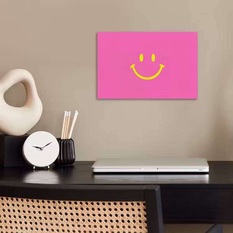 Poster - Smiley - Vrolijk - Roze — 2