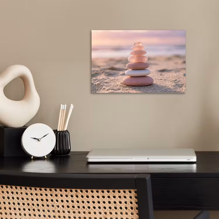 Poster - Stenen - Zand - Roze — 2