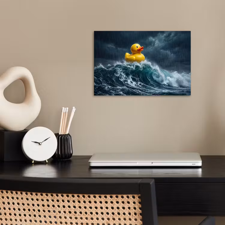 Poster - Storm - Badeend - Golven — 2
