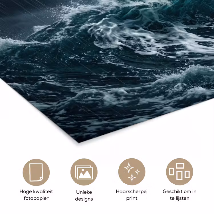 Poster - Storm - Badeend - Golven — 5