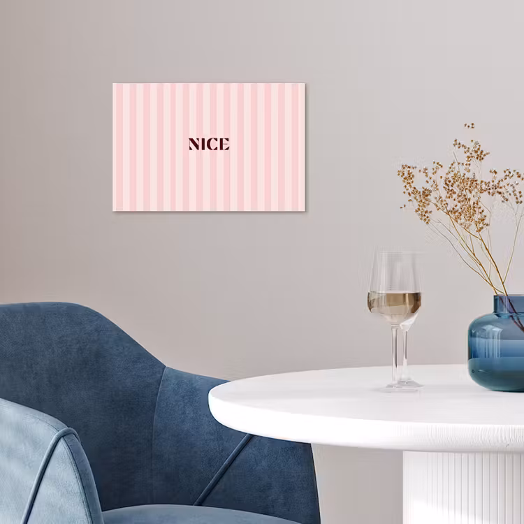 Poster - Nice - Strepen - Roze — 4