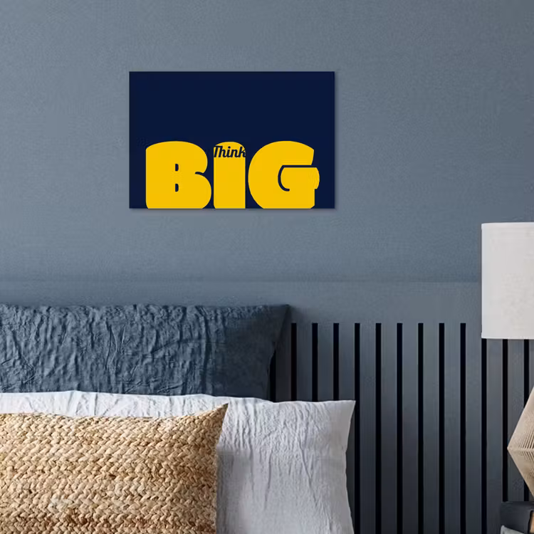Poster - Think big - Blauw - Geel — 3