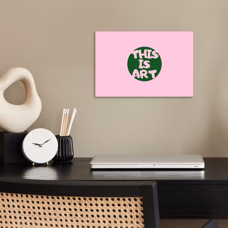 Poster - This is art - Tekst - Cirkel - Groen — 2