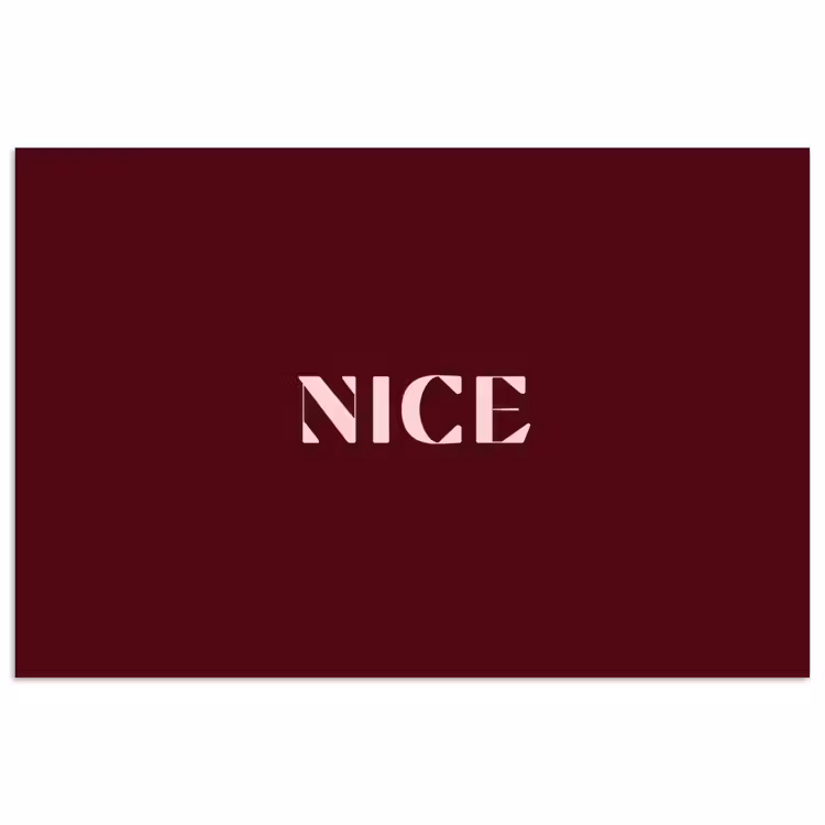 Poster - Nice - Bordeaux - Roze — 1