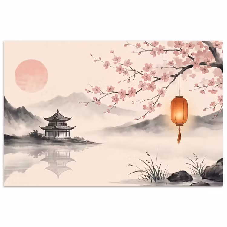 Poster - Zon - Japans - Traditioneel — 1