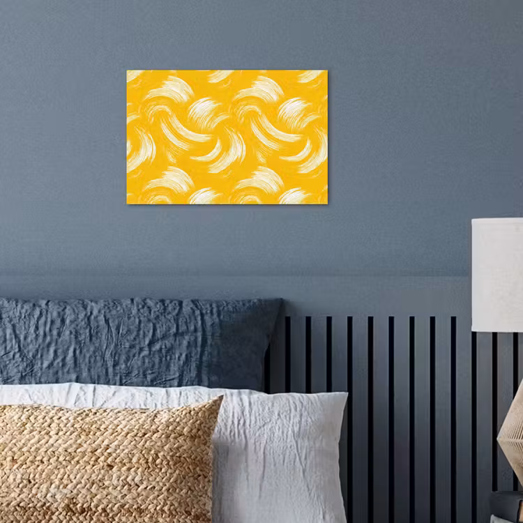 Poster - Verfstreken - Abstract - Dynamisch - Geel — 3
