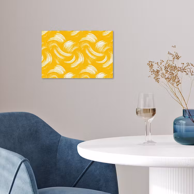 Poster - Verfstreken - Abstract - Dynamisch - Geel — 4
