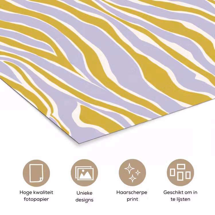 Poster - Zebra - Modern - Meerkleurig — 5