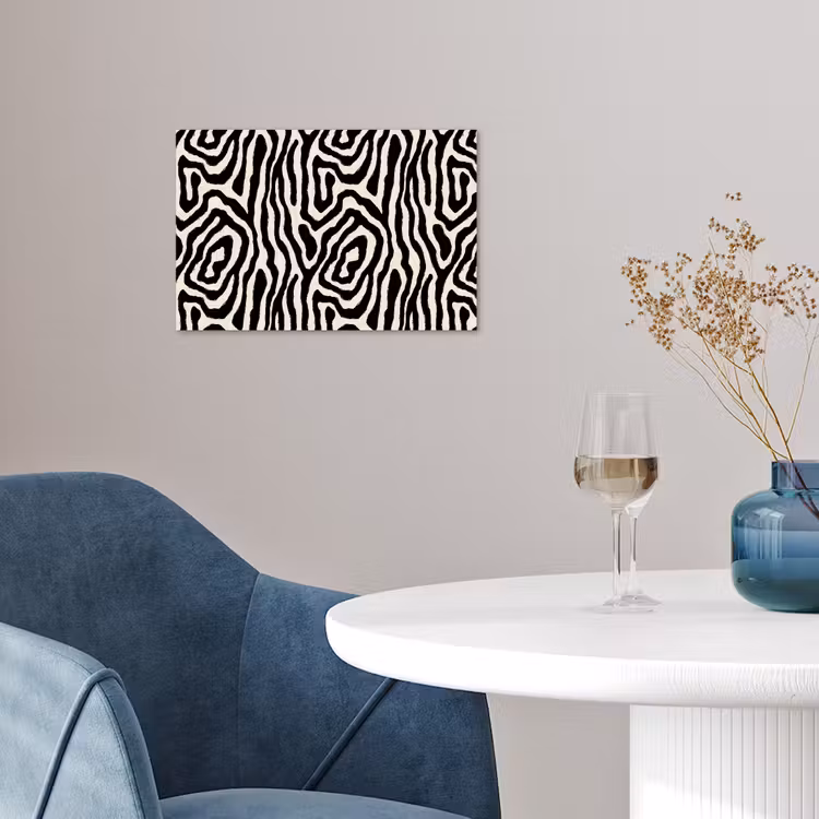 Poster - Zebra - Zwart - Abstract — 4