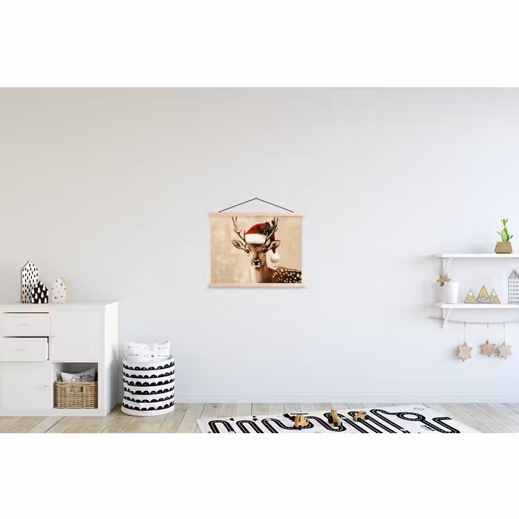 Schoolplaat - Kerst - Hert - Gewei - Rood — 3