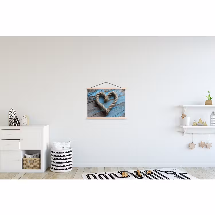 Schoolplaat - Hart - Touw - Hout - Rustiek — 3