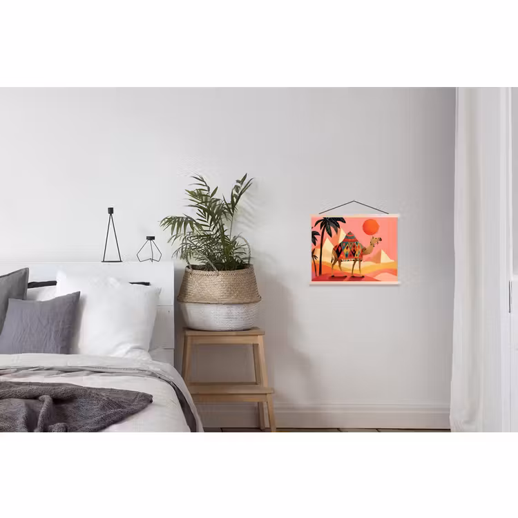 Schoolplaat - Kameel - Pyramides - Rode zon — 2
