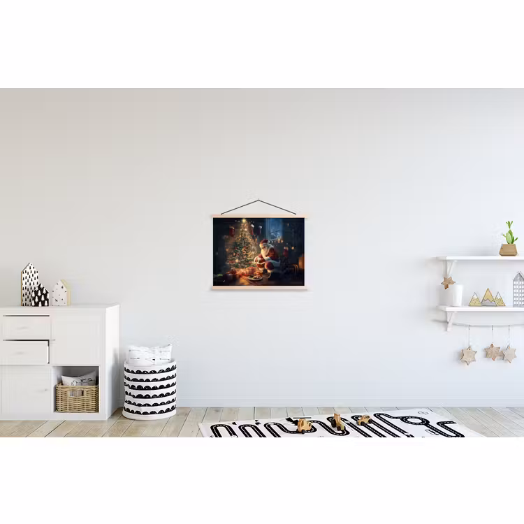 Schoolplaat - Kerstman - Haard - Donker — 3