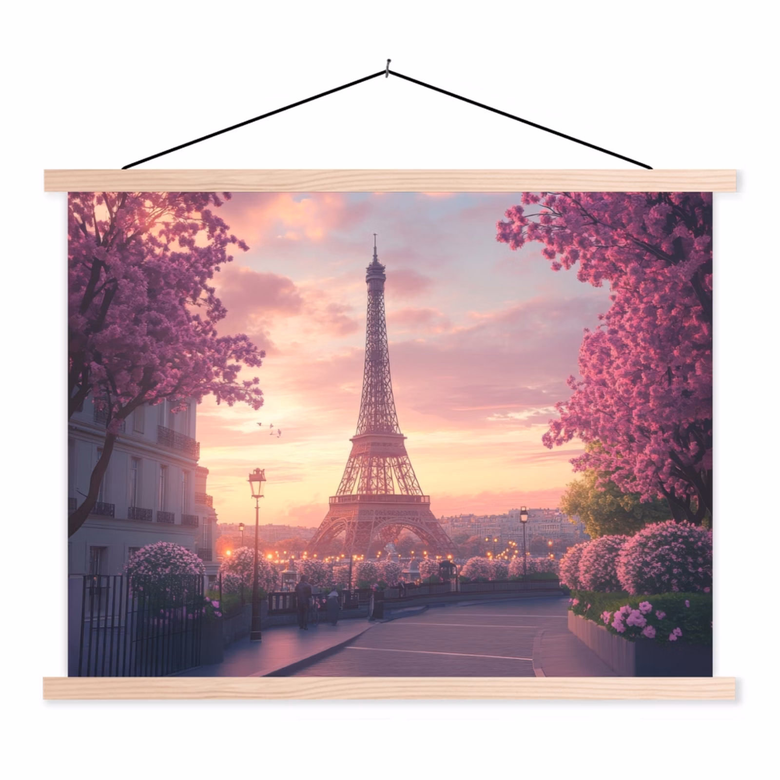 Schoolplaat - Eiffeltoren - Parijs - Roze — 1