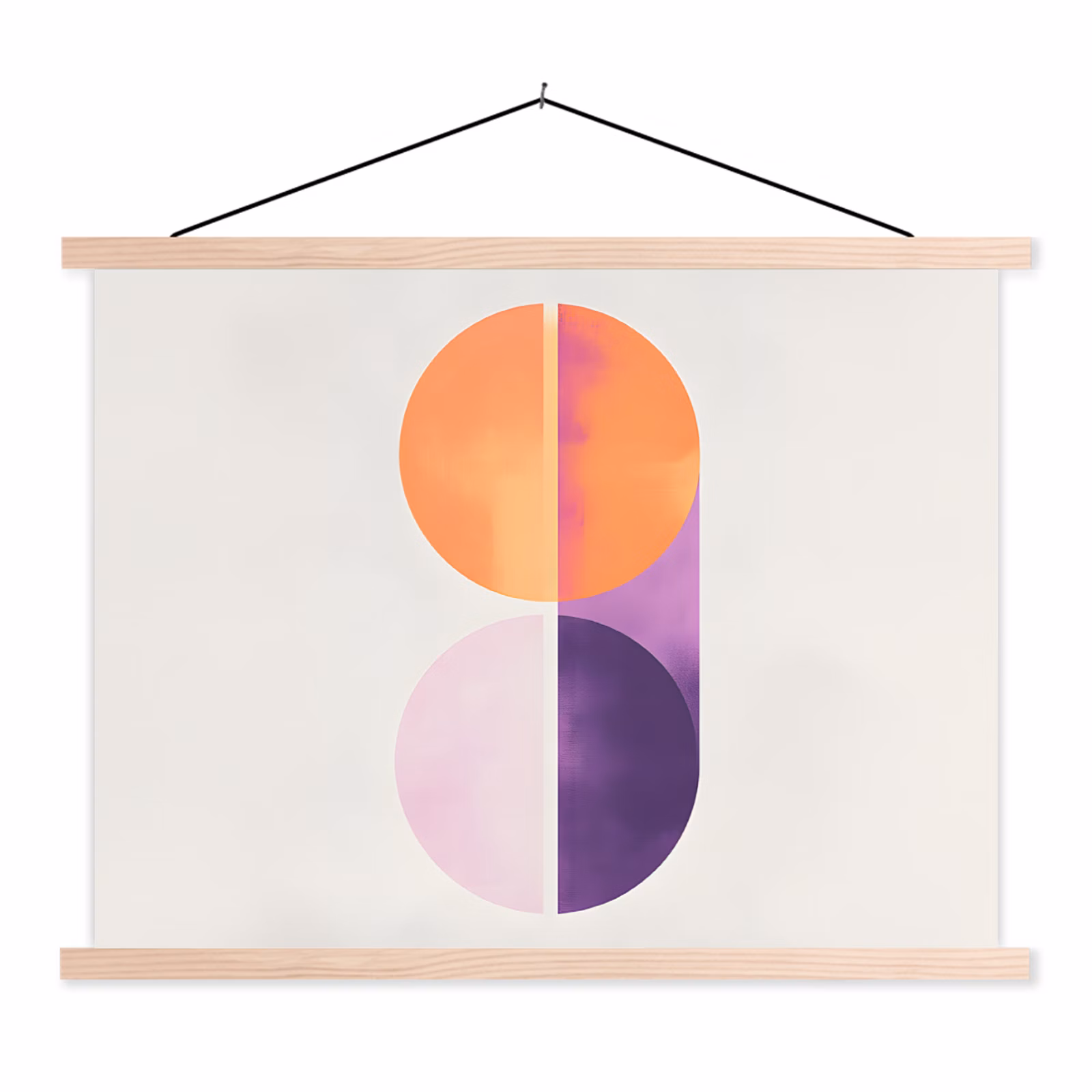 Schoolplaat - Cirkels - Abstract - Paars — 1
